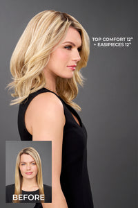 Top Flex Human Hair 12" - Jon Renau Topper