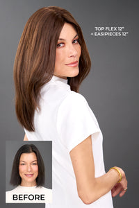 Top Flex Human Hair 12" - Jon Renau Topper